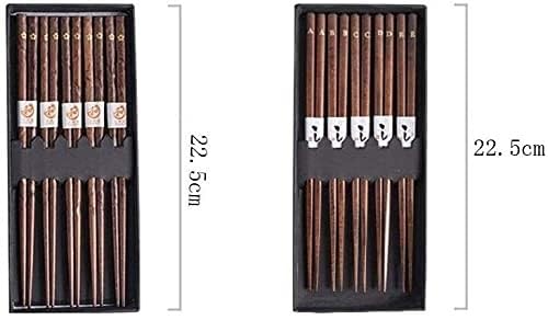 Bacchette Multipack riutilizzabili Bacchette Coreane Bacchette riutilizzabili Antiscivolo Lavabili in lavastoviglie Stile Giapponese 10 Paia(2)