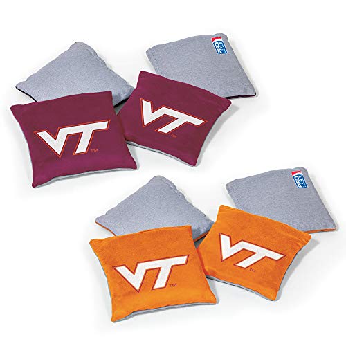 Image of NCAA College Dual Sided Bean Bags by Wild Sports, 8 Count, Premium Toss Bags for Cornhole Set - Great for Tailgates, Outdoors, Backyard