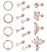 Kakonia 16g Cartilagine Trago Orecchini Con Perno Bilanciere Labbro Anelli In Acciaio Chirurgico Setto Anello Del Cerchio Dell'orecchio Helix Daith Rook Naso Piercing Gioielli Per Le Donne Degli Uomin