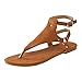 Zehenstegsandalen für Damen, flache Sandalen, offene Zehen, Strandsandalen, Damen, Schnallenriemen, Flip-Flops Damen Sandalen Neu