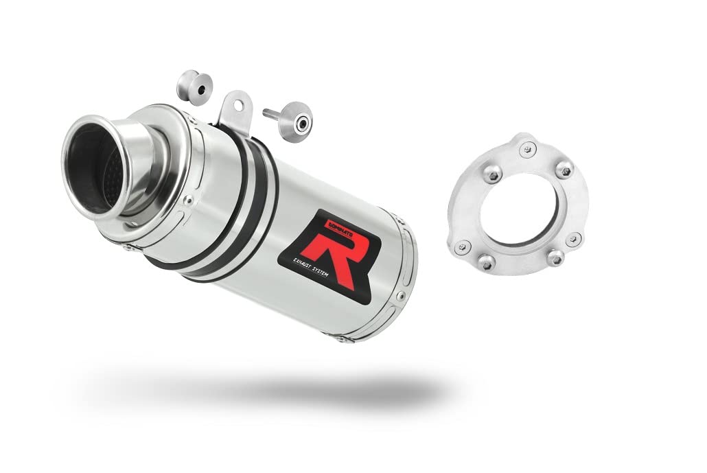 Scarico Compatibile Con Suzuki Gsx-S 1000 F 2017-2020, M3 Inox Scarico Omologato Silenziatore Con Db Killer Estraibile E Raccordo Specifico