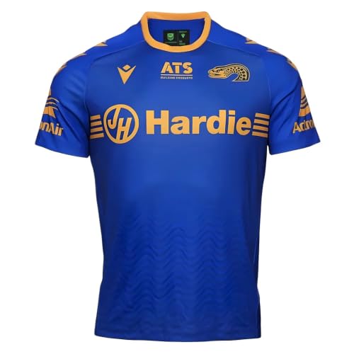 Image of Macron Parramatta Eels 2025 Men's Rugby Run Out Shirt, Blue, Medium