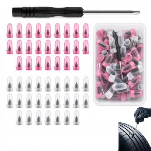 Image of Flycen 50PCS Car Tyre Puncture Repair Kit,25 Large & 25 Small,Quick Fix
