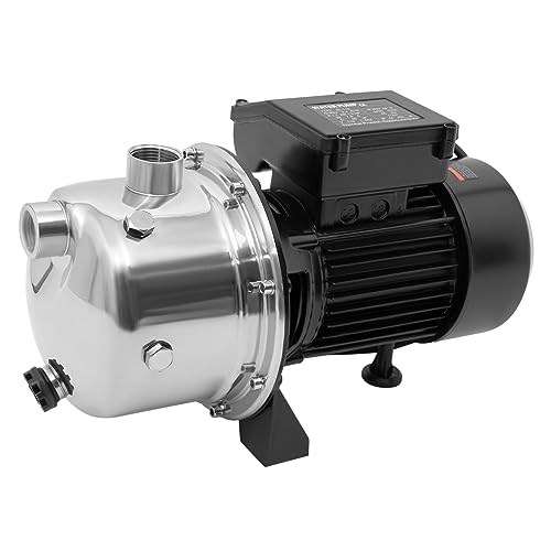 Shallow Well Jet Pump, 1.5 HP 115V Garden Jet Pump Sprinkler Booster Jet Pumps with Automatic Controller, Floor Standing Electric Water Transfer for Garden Lawn Irrigation System Swimming Pool