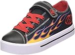 Heelys Boy's Hly-b2w-8330 Wheeled Heel Shoe, Black Yellow Red Flame, 12 UK