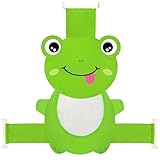 Baby Bath Seat Support Net, Quick Drying, Adjustable, Comfortable, Non-Slip, Infant Bathtub Sling Shower Mesh for a Tub, Soft Newborn Bath Mat (Green Frog)