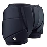 AUDIFU Pantalones cortos con almohadilla para niños, para patinaje, snowboard, esquí, pantalones cortos acolchados protectores de cadera para niños pequeños (talla M)