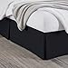 Nestl Bedding Pleated Bed Skirt - Luxury Microfiber Dust Ruffle, 14” Tailored Drop, Full, Black