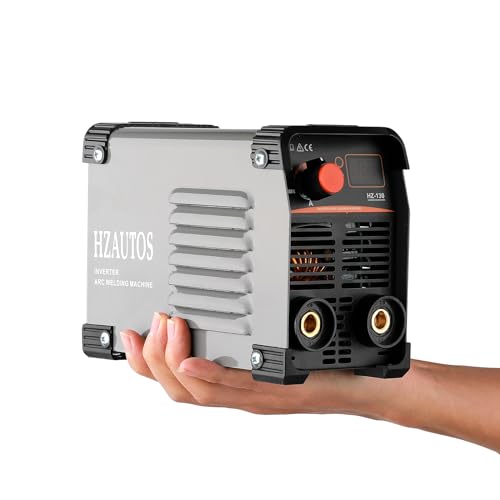 HZAUTOS Mini máquina de solda - soldador portátil 110V 130A ARC MMA com display digital, inversor IG