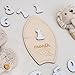 Wooden Surfboard Baby Monthly Milestone Sign, 1–12 Month Photo Prop Set, Beach Wave Design Neutral Nursery Decor, Newborn Growth Tracker Keepsake