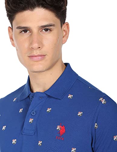 Image of U.S. POLO ASSN. Men Shield Print Polo Regular Fit Shirt