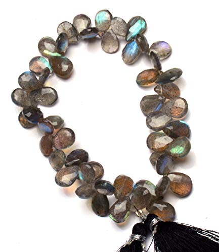 Labradorite gemme perles briolette à facettes pour fabrication de bijoux - 3