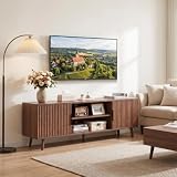 LOBO OFFICE TV‑Schrank im Mid‑Century‑Stil,mit Kabeldurchlass & Schränken