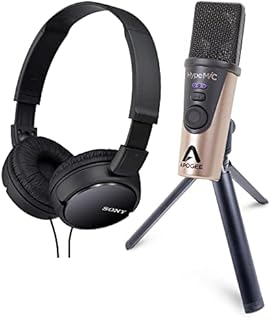 Apogee Hype Mic Bundled with On-Ear Studio Headphones - USB Microphone with Analog Compression for Capturing Vocals and Instruments, Streaming, Podcasting, and Gaming
