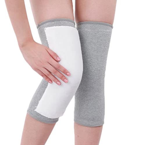 1 par de calentadores de rodilla para hombres y mujeres, de punto polar, para invierno, mangas térmicas para piernas, rodilleras, con forro polar, rodilleras, protector de apoyo (XL)