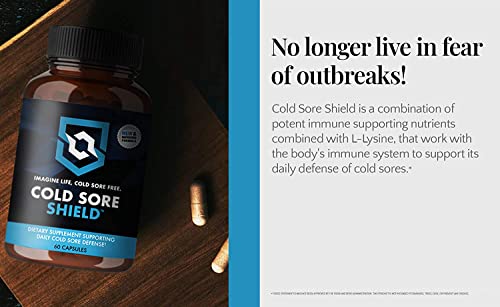 Cold Sore Shield Daily Cold Sore Defense Supplement. Immune Support Lip Blister & Cold Sore Treatment With L Lysine - No More Surprise Breakouts! #TOP2