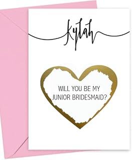 Personalized Name Junior Bridesmaid Scratch Off Card
