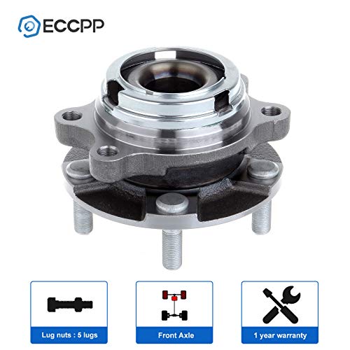 Eccpp 513310 Wheel Hub And Bearing Assembly Front Fit For 2003 2004 2005 2006 2007 2008 2009 For Nissan Quest Murano Replacement For 5 Lugs Wheel Hub Non-Abs #TOP1
