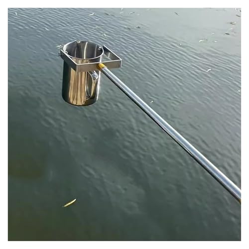 Gobelet d'échantillonnage d'eau en acier inoxydable avec tige télescopique pour lac et rivière - 2