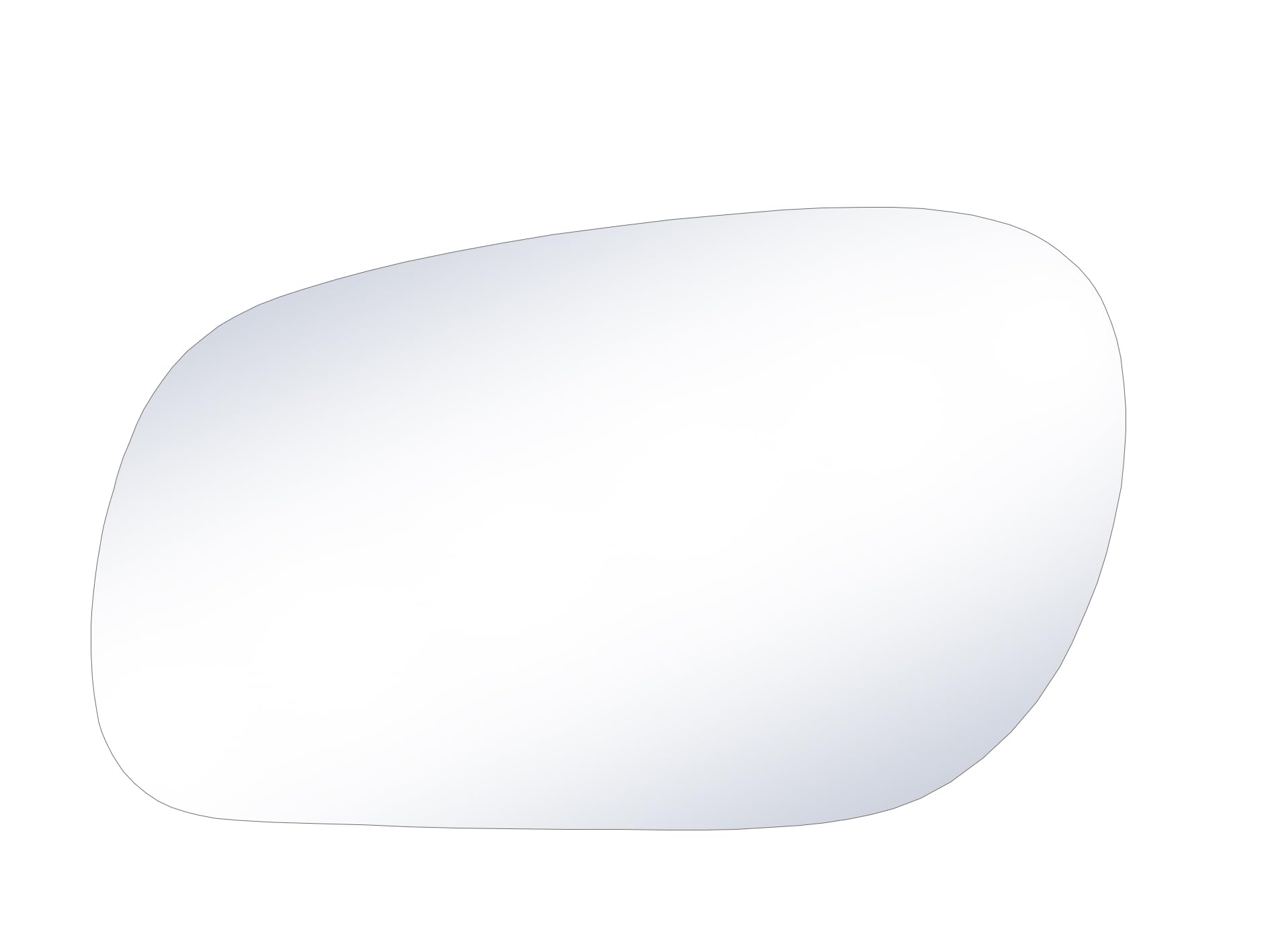 Tootai Driver Side Replacement Mirror Glass compatible with 1998-2011 Ford Crown Victoria, 1998-2010 Mercury Grand Marquis, non-heated, without Backing Plate, LH