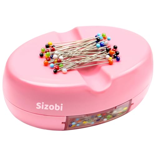 Sizobi Magnetic Pin Holder Cushions with 100 Pcs Ball Head Straight Pins