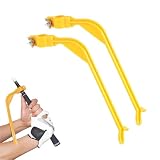 Ginddy Golf Trainingshilfen,2 PCS Golf Handgelenk Schwungtrainer mit Handgelenkstütze,Gelber Kunststoff,zur Schwungkorrektur und Haltungsverbesserung,Geschenk für Golfanfänger