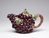 CG 10332 Purple Grapes Shape with Leaves & Vine Handle Teapot Collectible