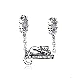 💖【ESPECIFICACIÓN】 El tamaño del orificio de esta joyería es de aproximadamente 4.5 mm ~ 5 mm / 0.18 ~ 0.2 pulgadas. Cantidad: 1 pieza, sin cadena. Se adapta a las pulseras europeas Pandora, Biagi, Troll y Chamilia. que puede pasar por la mayoría de las pulseras de EE. UU. y Europa.