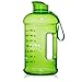 HydroMATE Half Gallon 64 oz Motivational Water Bottle with Time Marker Large BPA Free Jug with Handle Reusable Leak Proof Bottle Time Marked to Drink More Hydro MATE