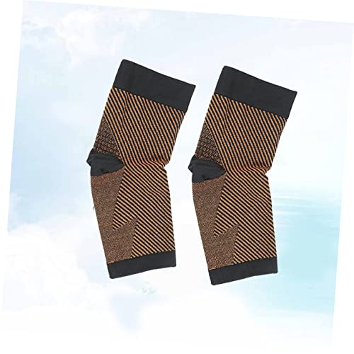 DOITOOL 1 Entorse E Calcanhar L/Xl Pressurizado Elástico Respirável Apoio Pé Laranja Meias Protetore