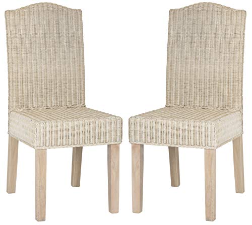 SAFAVIEH Home Collection Odette Grey Wicker Dining Chair