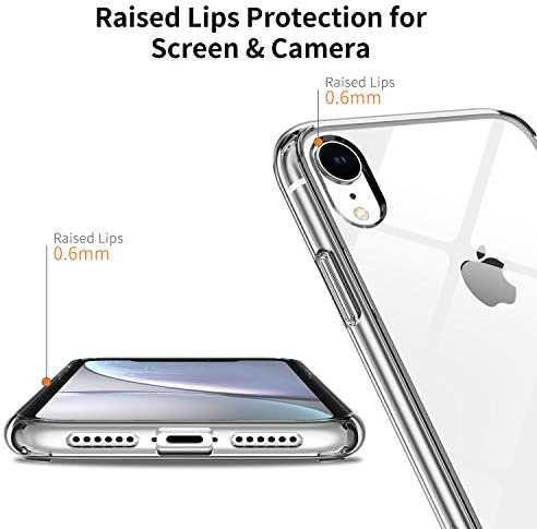 UNBREAKcable Case for iPhone XR 6.1 Inch - [Shockproof & Anti-Scratch] Ultra Clear Shockproof Hard PC Back & Soft TPU Bumper Protective Cover for iPhone XR - Transparent