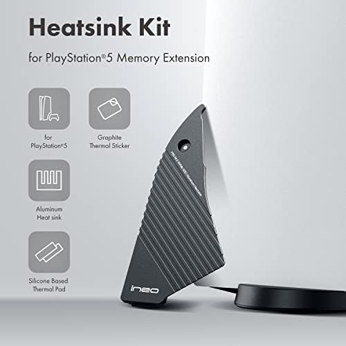 ineo M.2 NVME SSD Heatsink, Internal PCIe M.2 NVMe 4.0 Gen4 Gaming SSD, Magnesium Aluminum Alloy Designed with Large Heat Dissipation, Thermal Pads Included [M25]