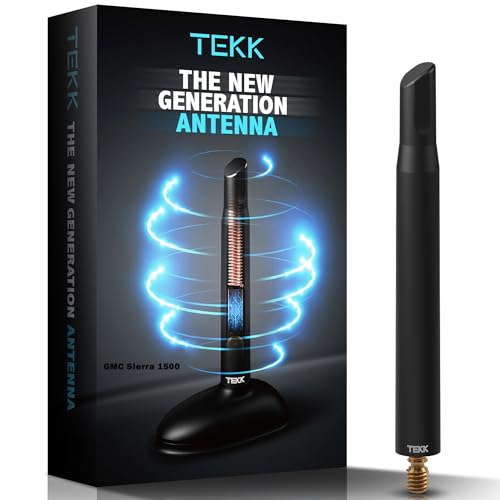 TEKK Short Antenna Compatible with GMC Sierra 1500 2007-2026 / Designed for Optimized FM/AM Reception / 4.8 Inches