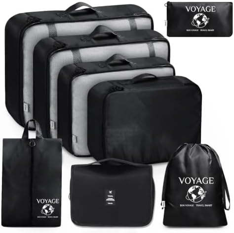 MURISE 8 Teilige/6 Teilige Packing Cubes, Kleidertaschen, Koffer Organizer für Urlaub und Reisen, Packwürfel Set Reise Würfel, Ordnungssystem für Koffer