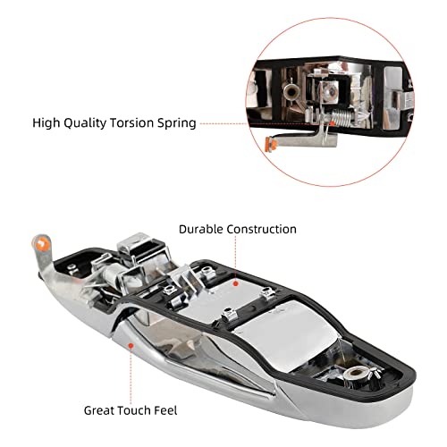 DEAL AUTO ELECTRIC PARTS New 2pcs Front Pair Left+Right Side Chrome Exterior Door Handles Compatible With 07-13 Avalanche/Silverado/Sierra New Body 07-14 Suburban/Tahoe/Yukon/XL/Escalade/ESV/EXT - Thumbnail 5