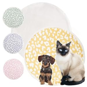 Cat Blanket for Indoor Cats – 29″ Soft Sherpa Fleece Pet Throw, Washable Reversible Dog Blanket for Small Dogs, Cats, Kittens, Couch Bed Sofa Car Protector – Yellow