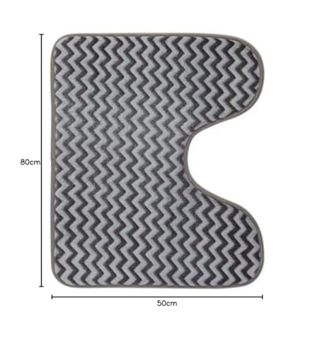 Alfombra para dormitorio gris de 50 x 80 cm que aporta calidez 2