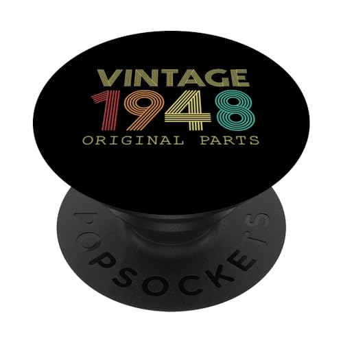 76th BDay Vintage 1948 Piezas originales 76 Años Cumpleaños PopSockets PopGrip Intercambiable