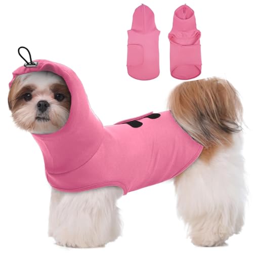 Image of Small Anxiety Shirt for Dogs,Breathable Anxiety Jacket for Strangers,Storm,Travel,Bichon Calming Vest Wraps,Breathable for All-Seasons,Machine Washable(Rose)