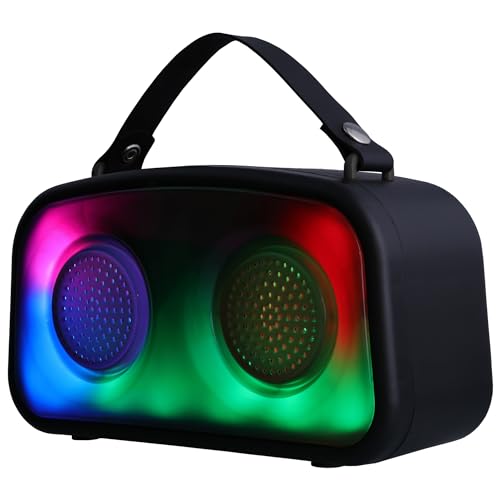 LED outdoor Bluetooth speakers wireless speakers with Bluetooth Xtreme Flare Bluetooth Multicolor GloBox Speaker with Strap Sound reactive boombox shape