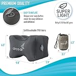 Circa Air Oreiller gonflable de genou pour les sleeps latéraux, Oreil de genou de voyage entre les jambes pour dormir, Orthopédie Sciatica Pain Relief Oreillon, Orée de jambe pour les articulations de hanche et le soutien du sommeil