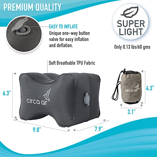Circa Air Inflatable Knee Pillow For Side Sleepers, Leg Pillows For Sleeping For Back Pain, Pillow Between Legs For Sleeping, Between Knees Pillow For Hip And Thigh Sleep Support, Travel Knee Pillows #TOP2