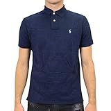  Ralph Lauren Polo Herren Poloshirt Custom-Slim-Fit Dunkelblau (012) M