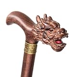 Wooden Walking Sticks for Men and Women-Handmade，Dragon Head Wooden Cane,Solid Wood Exquisite Carving Walking Canes,High-End Wooden Walking Stick Suitable for Gift Giving，Canes for Seniors Balance