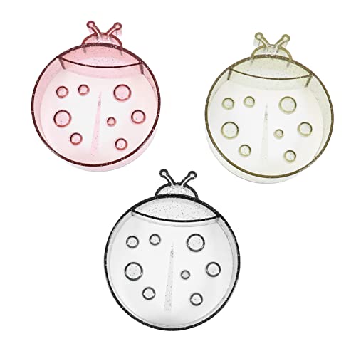 Alipis 3pcs Creative Cartoon Beetle Soap Holder Lovely Soap Storage Case for Bathroom and Kitchen Drainage Design and Fun Dish for Daily Use