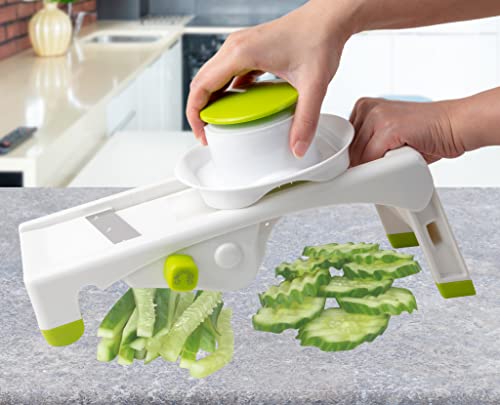 Brieftons QuickPrep Mandoline Slicer for Kitchen, Premium Quality Multi Purpose Vegetable Slicer, Cutter, Shredder, With 4 Cutting Modes, Multiple Thickness Levels to Slice, Chop, Julienne Veggies - Thumbnail 2