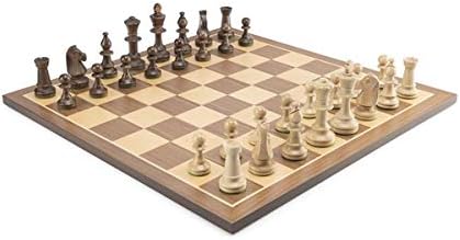 Chess and Games Shop Muba Standard Wooden Tournament Chess Set - Essen Staunton, Weighted, Felted Pieces, 3.5" King Size, 2 Players, Ages 6+