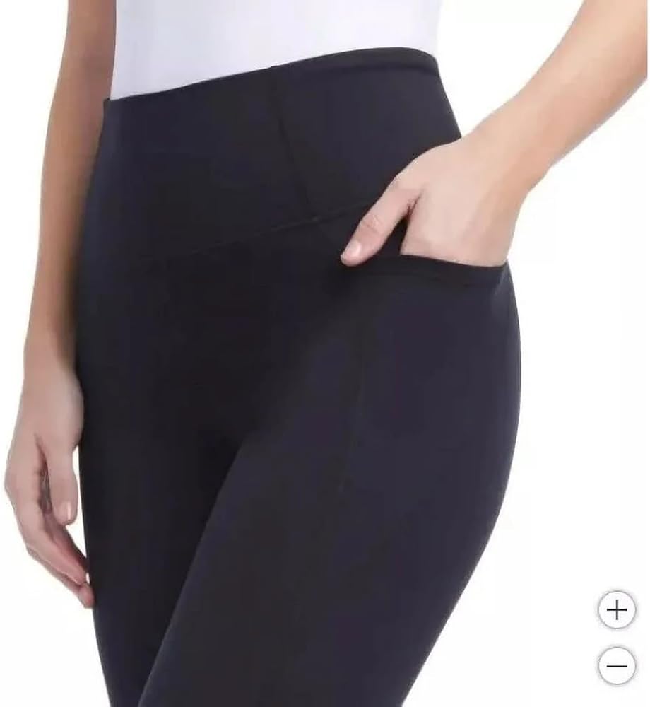Danskin Women's High Rise Brushed Leggings with Side Pockets (US