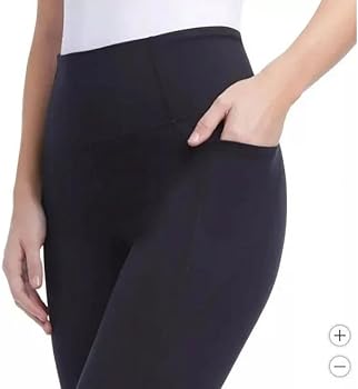 Danskin Women's High Rise Brushed Leggings with Side Pockets (US